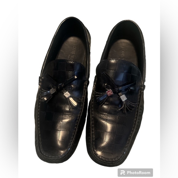 Louis Vuitton Black Damier Leather Imola Tassel Loafers main image 4